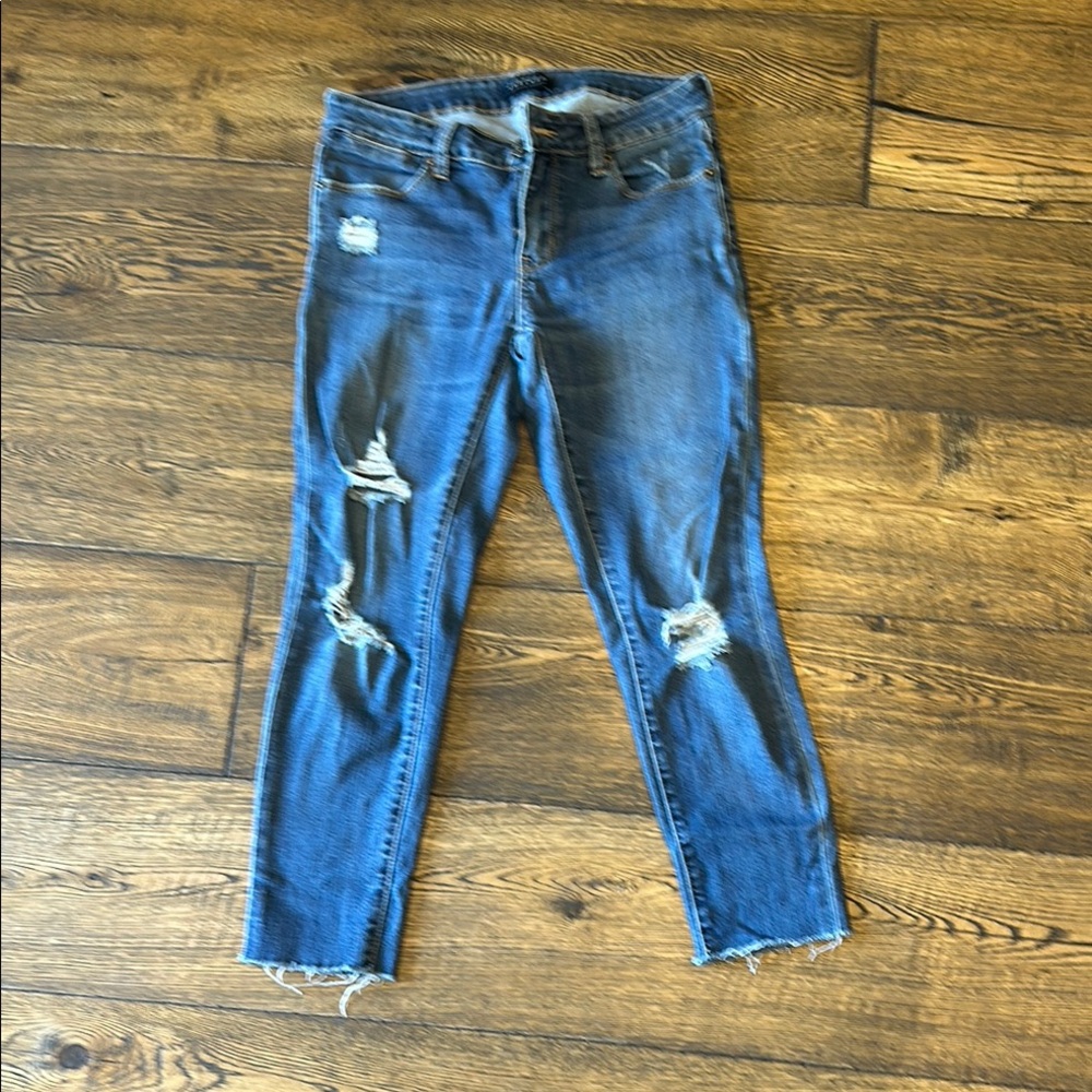 Just USA Blue Skinny Jeans with Raw Hem
